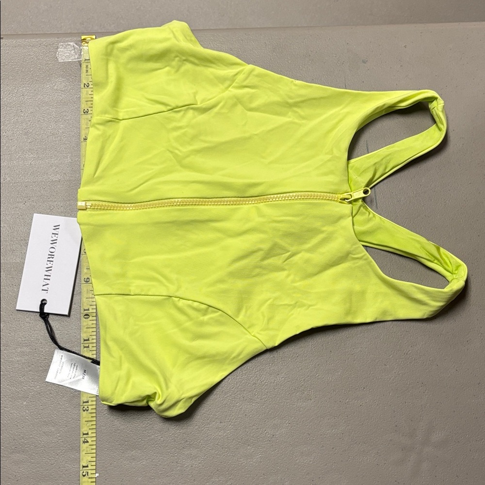 WeWoreWhat Neon Yellow swimmers top